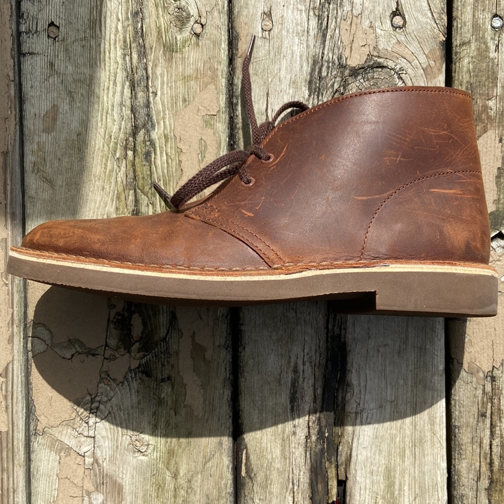 Clark’s Men’s Desert Brown Leather Chukka Shoe/Boot Size 8 Stylish, Gently Worn - Picture 5 of 17